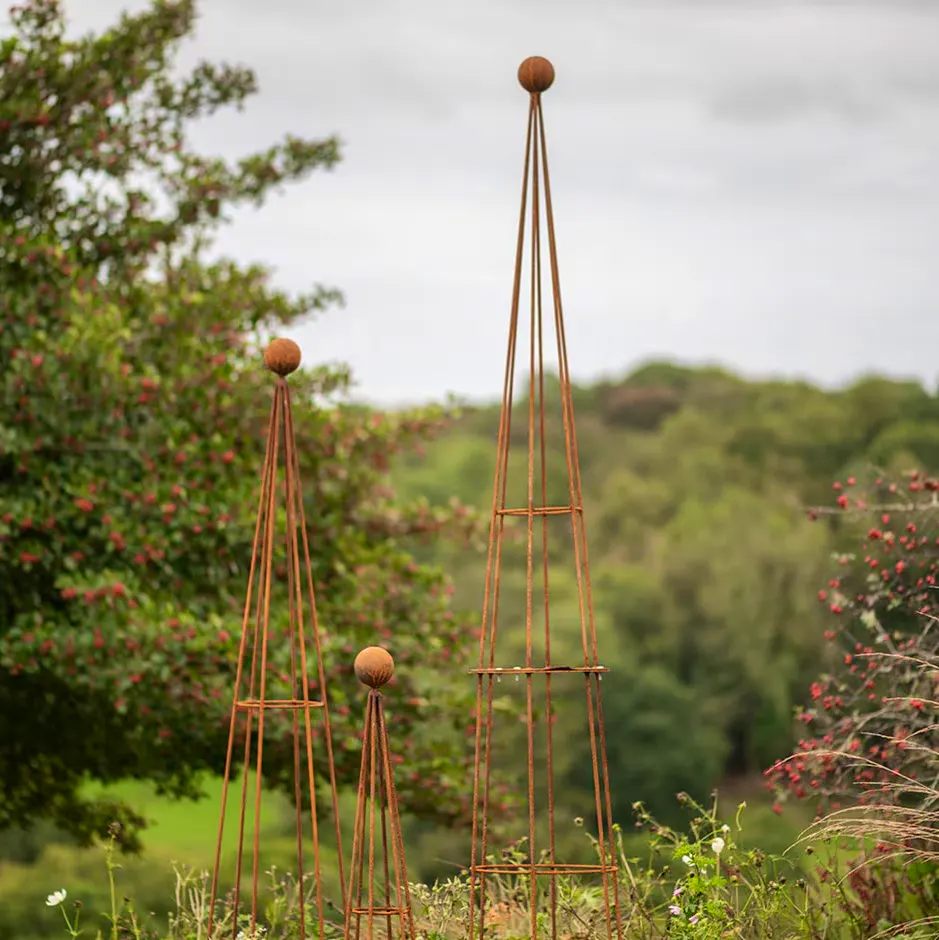Waitrose Obelisk With Large Ball Top – Rust, from £59.99