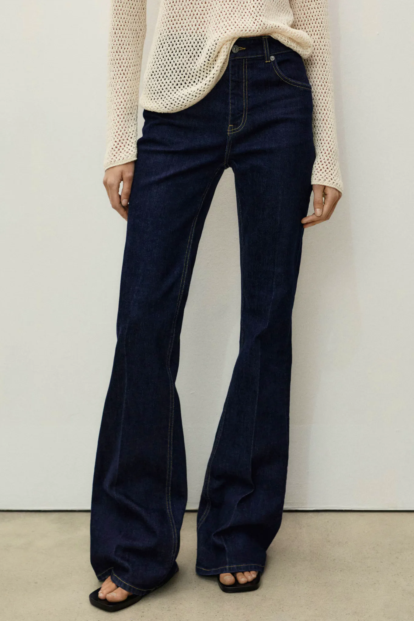 Mango Flare Jeans Mid Rise Rinse Wash, £35.99