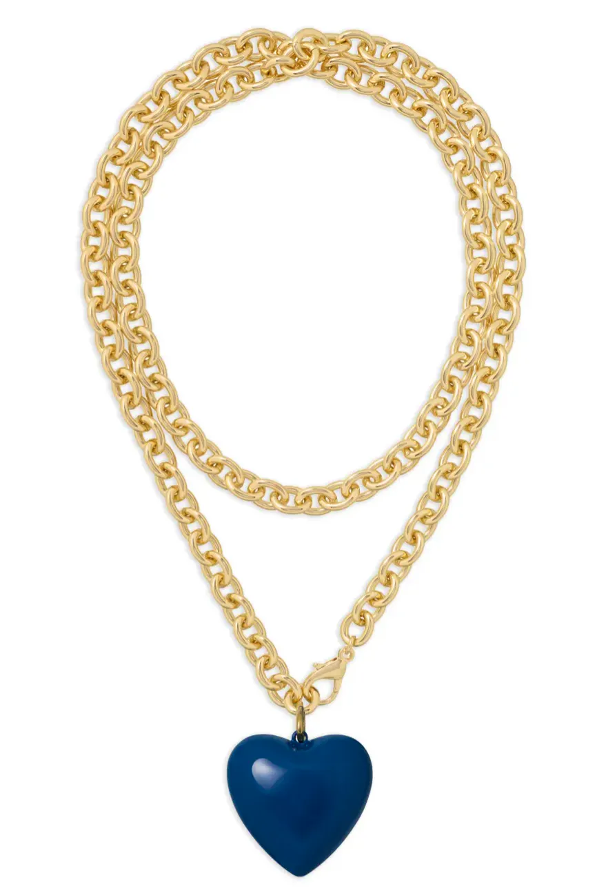 Roxanne Assoulin Big Puffy Heart Charm Necklace, £148