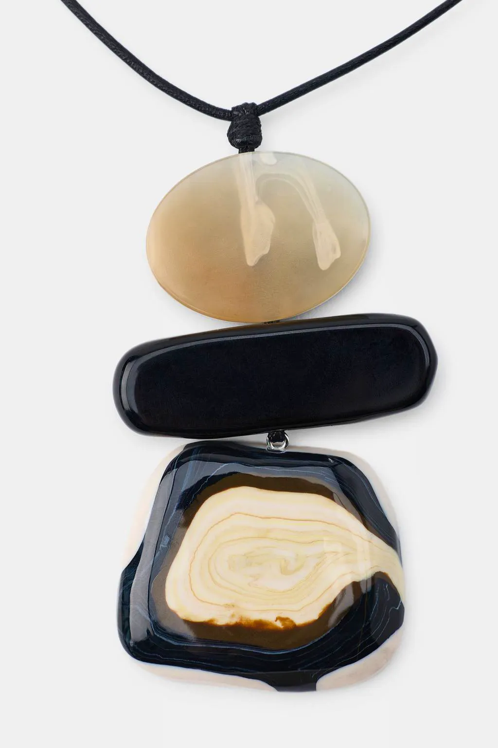 Zara Leather Cord And Resin Necklace, £25.99
