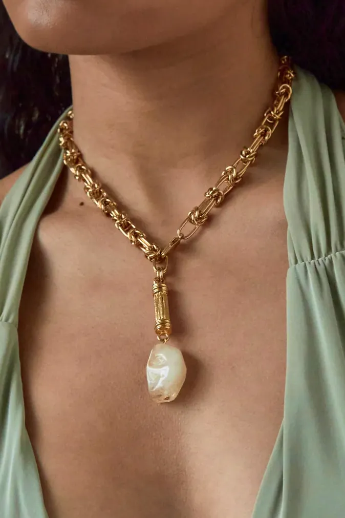 By Alona Alexandria Necklace – Green Agate, £285
