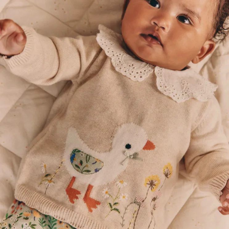 Next Duck Ditsy Baby Knitted Jumper And Leggings Set, £22