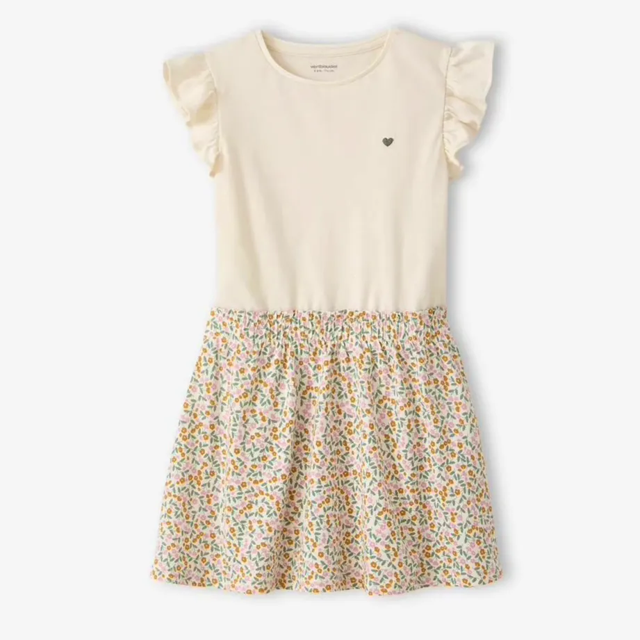 Vertbaudet 2-in-1 Effect Dress For Girls, £17.99