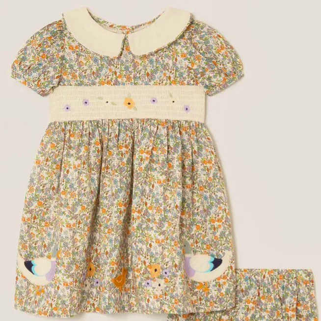 Monsoon Baby Darcie Duck Smocked Dress and Knickers Set, £32