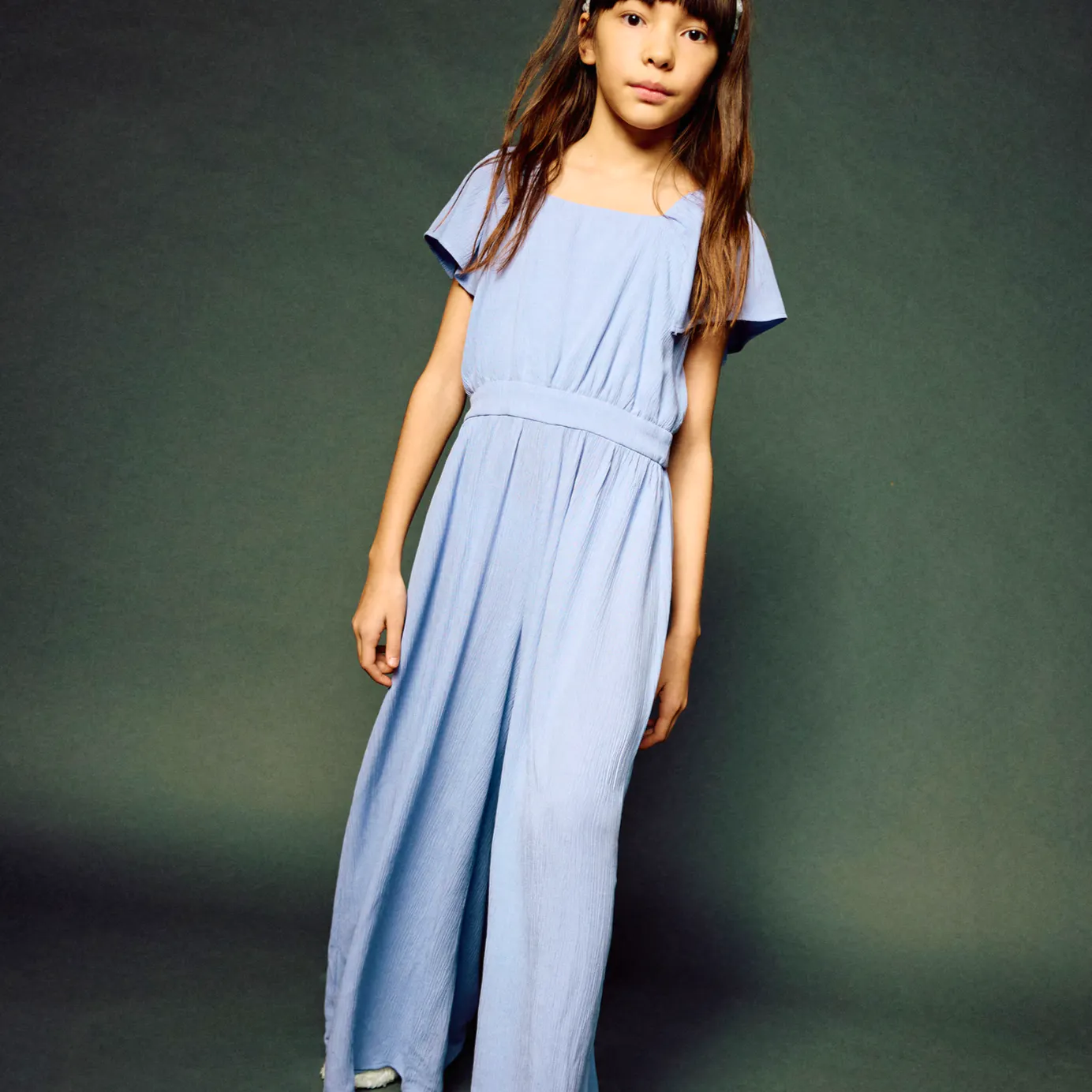Mango Textured Playsuit With Ruffled Sleeves, £42.99