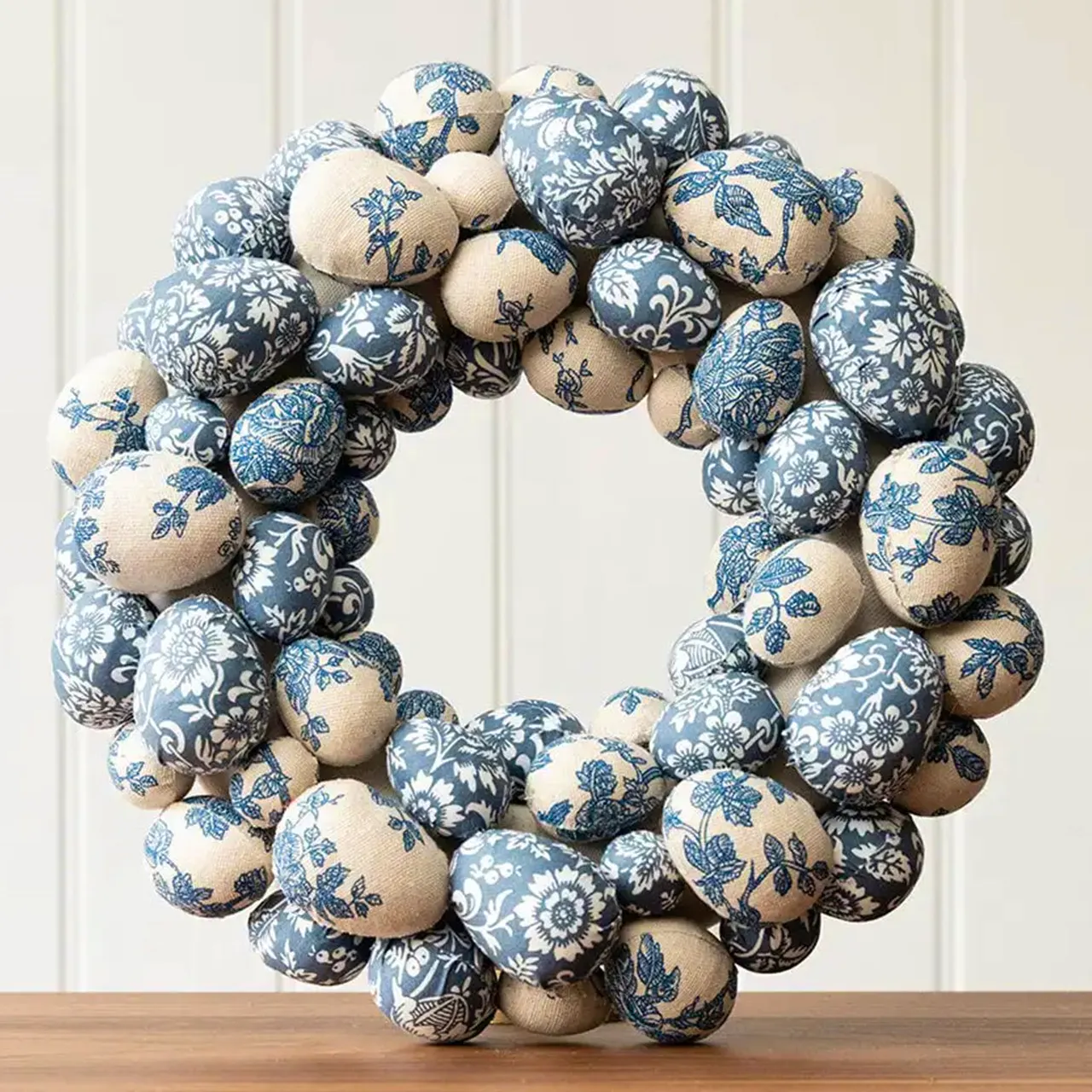 Hicks & Hicks Wedgewood Blue Easter Egg Wreath, £39