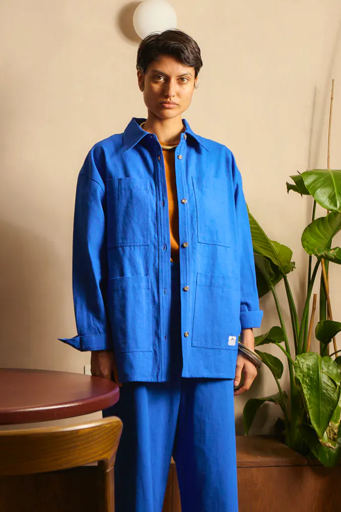 LF Markey Wright Overshirt Cobalt, £145