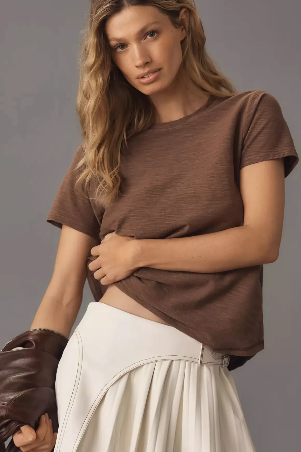 Pilcro The Bennie Slim Crew Neck Cotton-Slub T-Shirt by Pilcro, £30