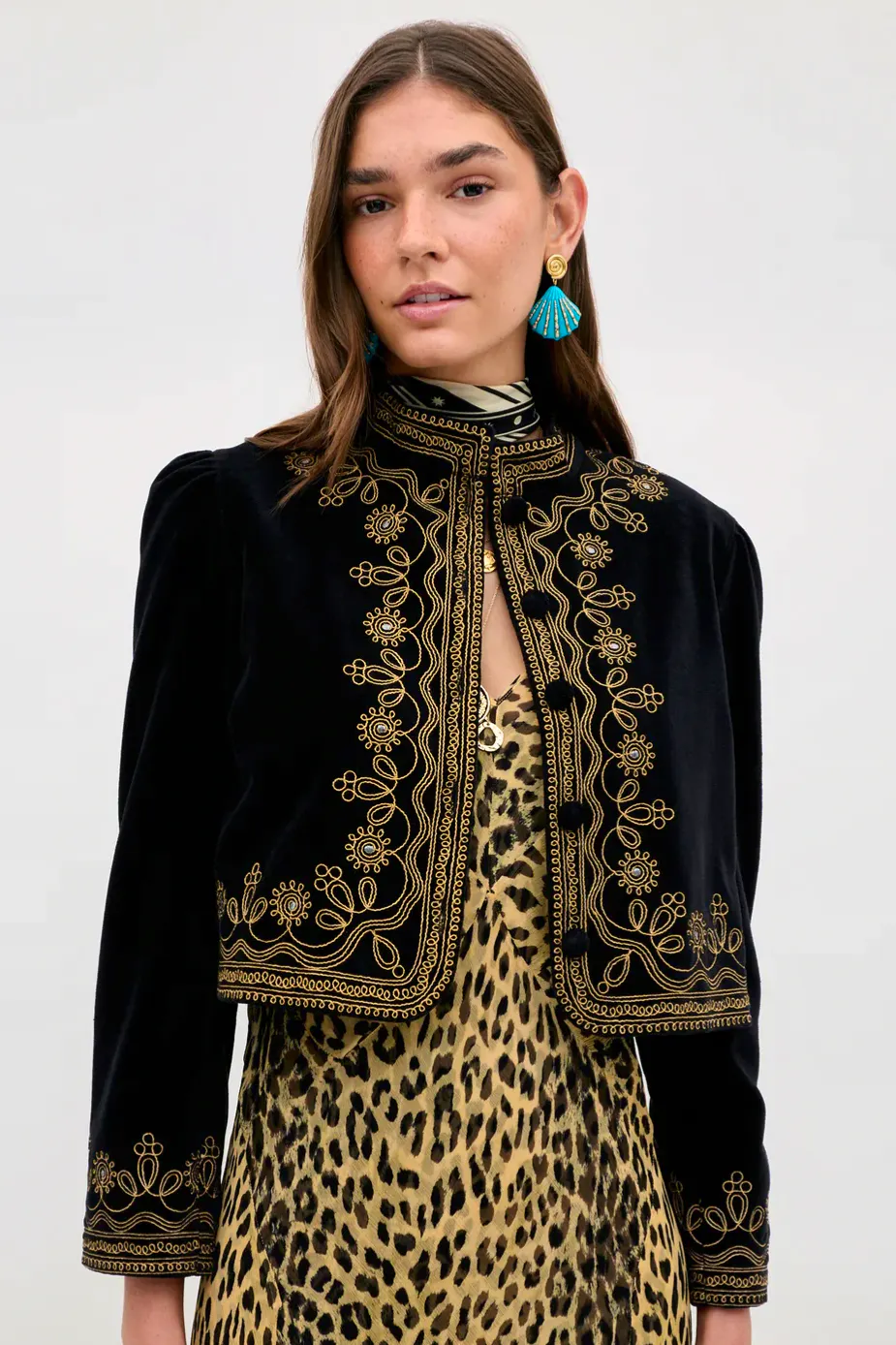Rixo Denver Velvet Jacket, £365