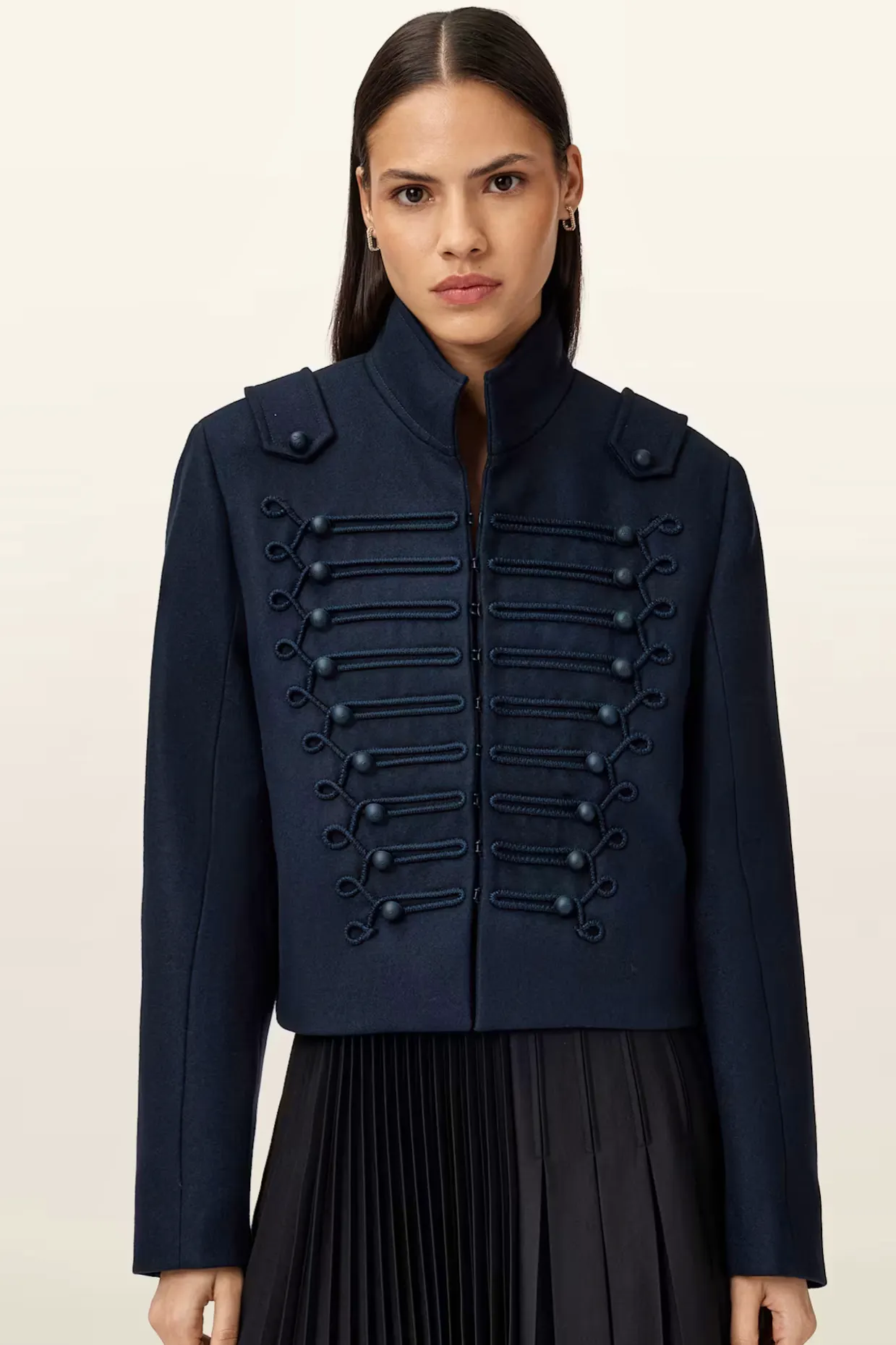 All Saints Rummy Cropped Wool Blend Jacket, £174