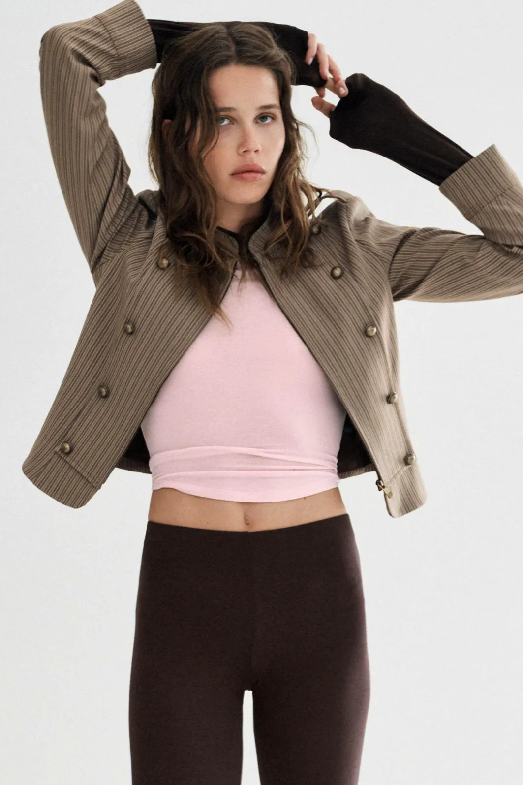 Zara Striped Fitted Blazer, £59.99