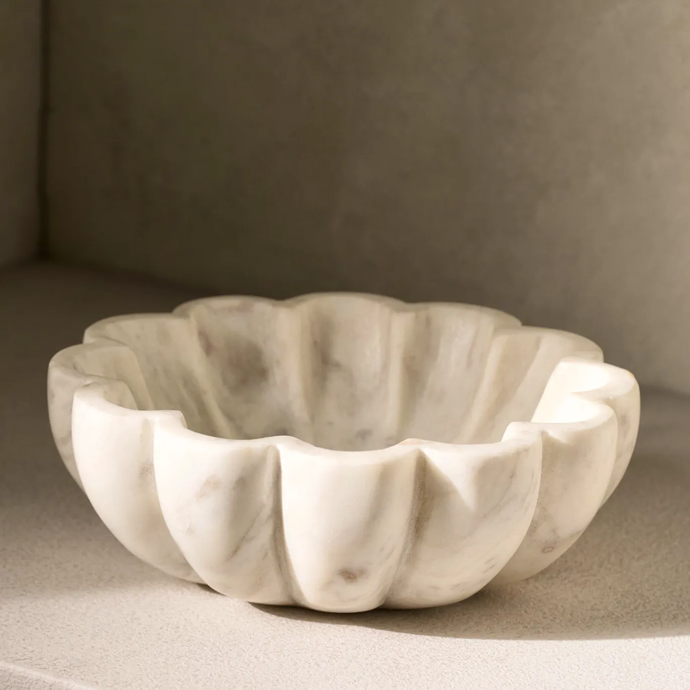 The White Company Larton Scalloped Marble Bowl, £45