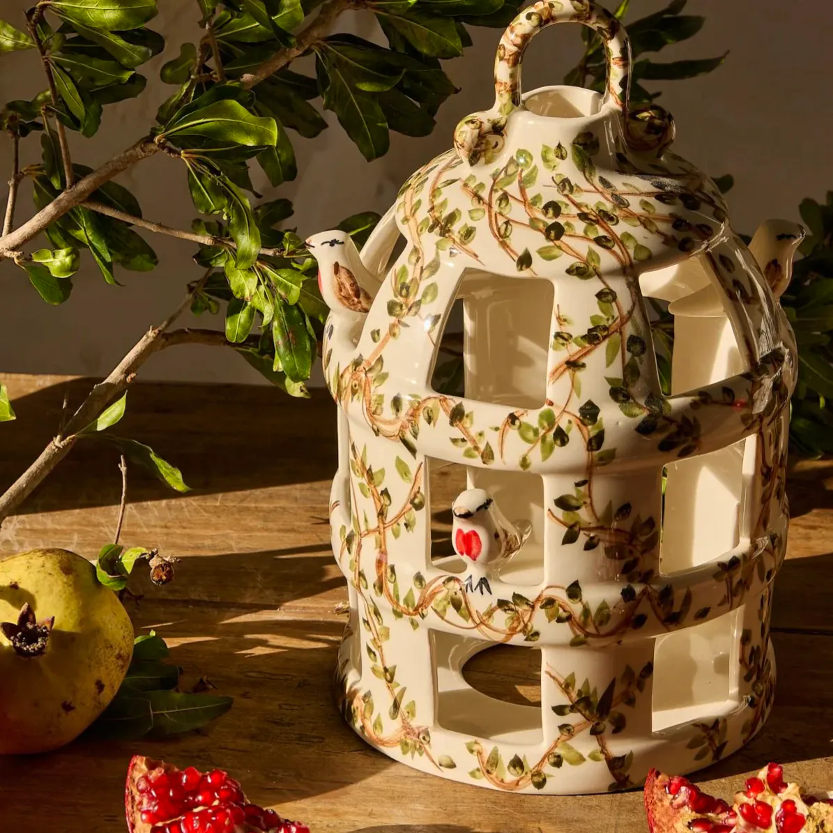 Villa Bologna Pottery Vine Birdcage Lantern, £250