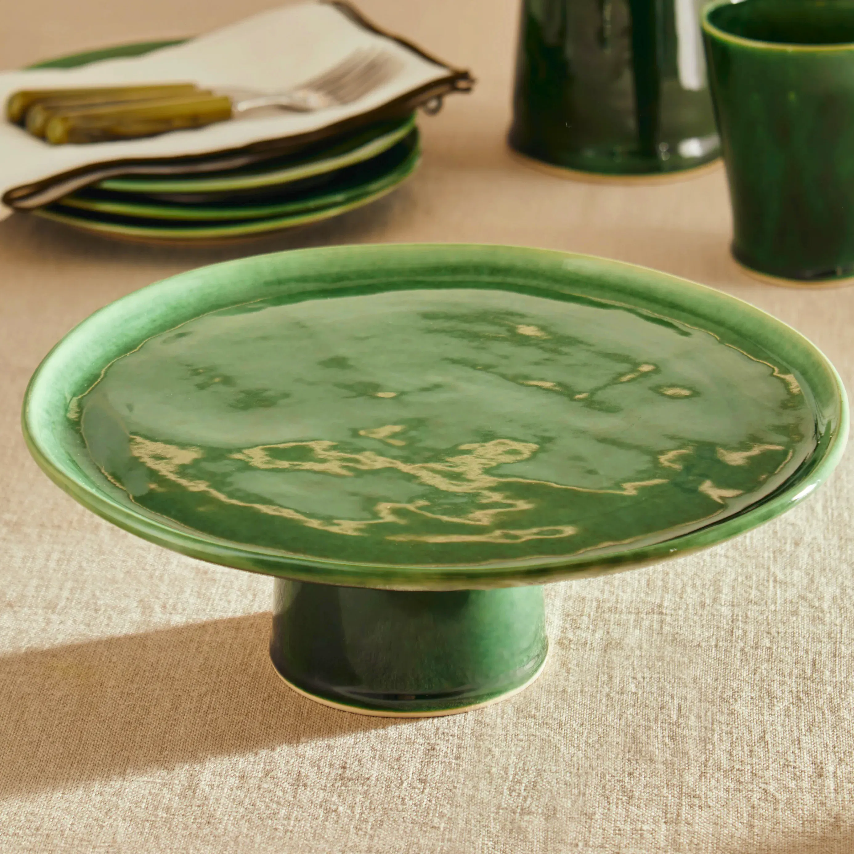 Abask Mervyn Gers Ceramics, Hand Glazed Cake Stand, £70