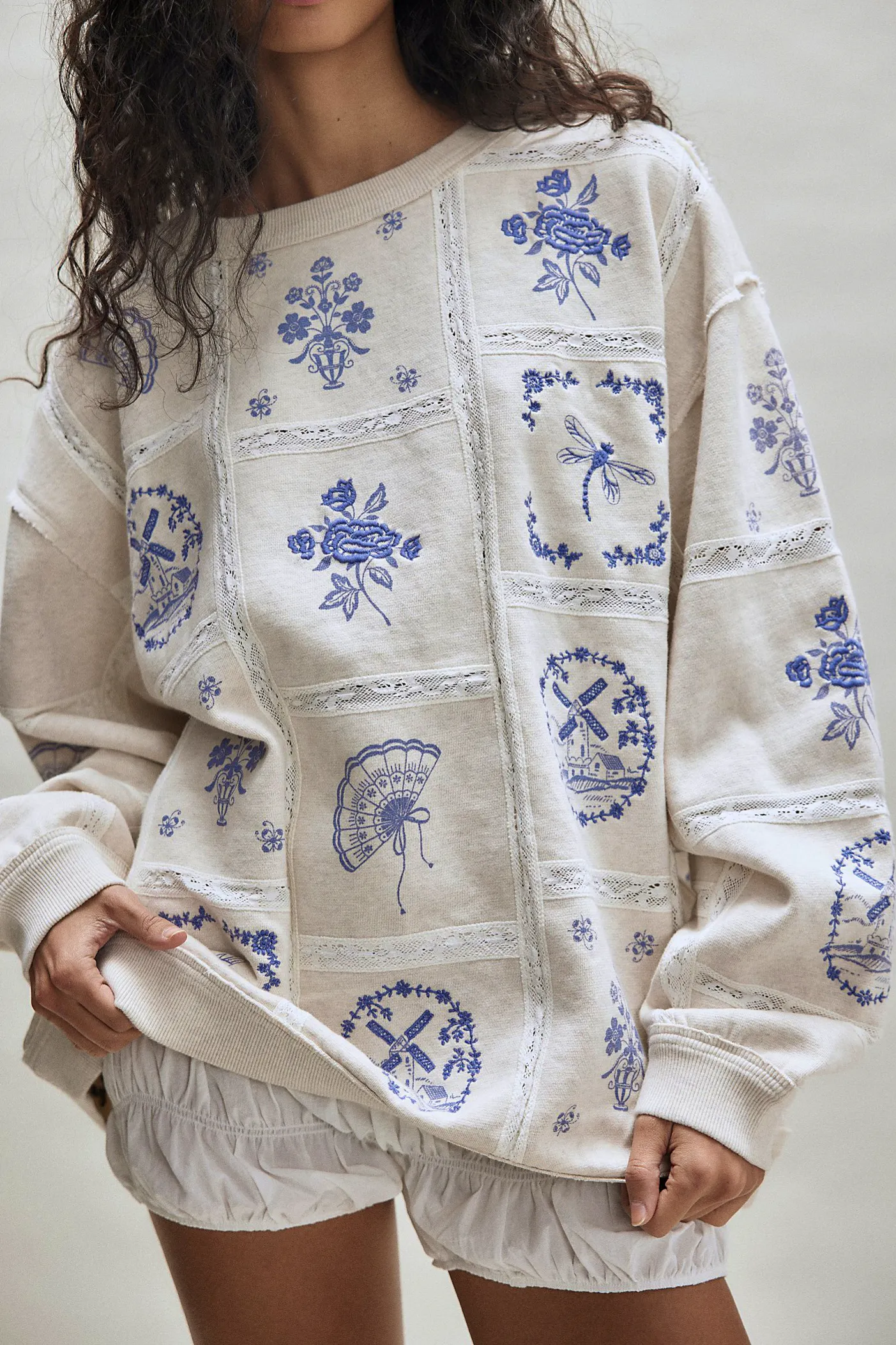 Free People Rudy Embroidered Sweatshirt, £228