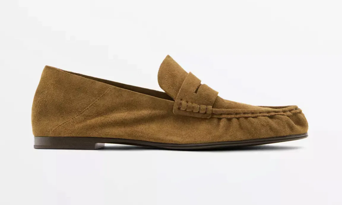 Massimo Dutti Soft Split Leather Loafers, £119