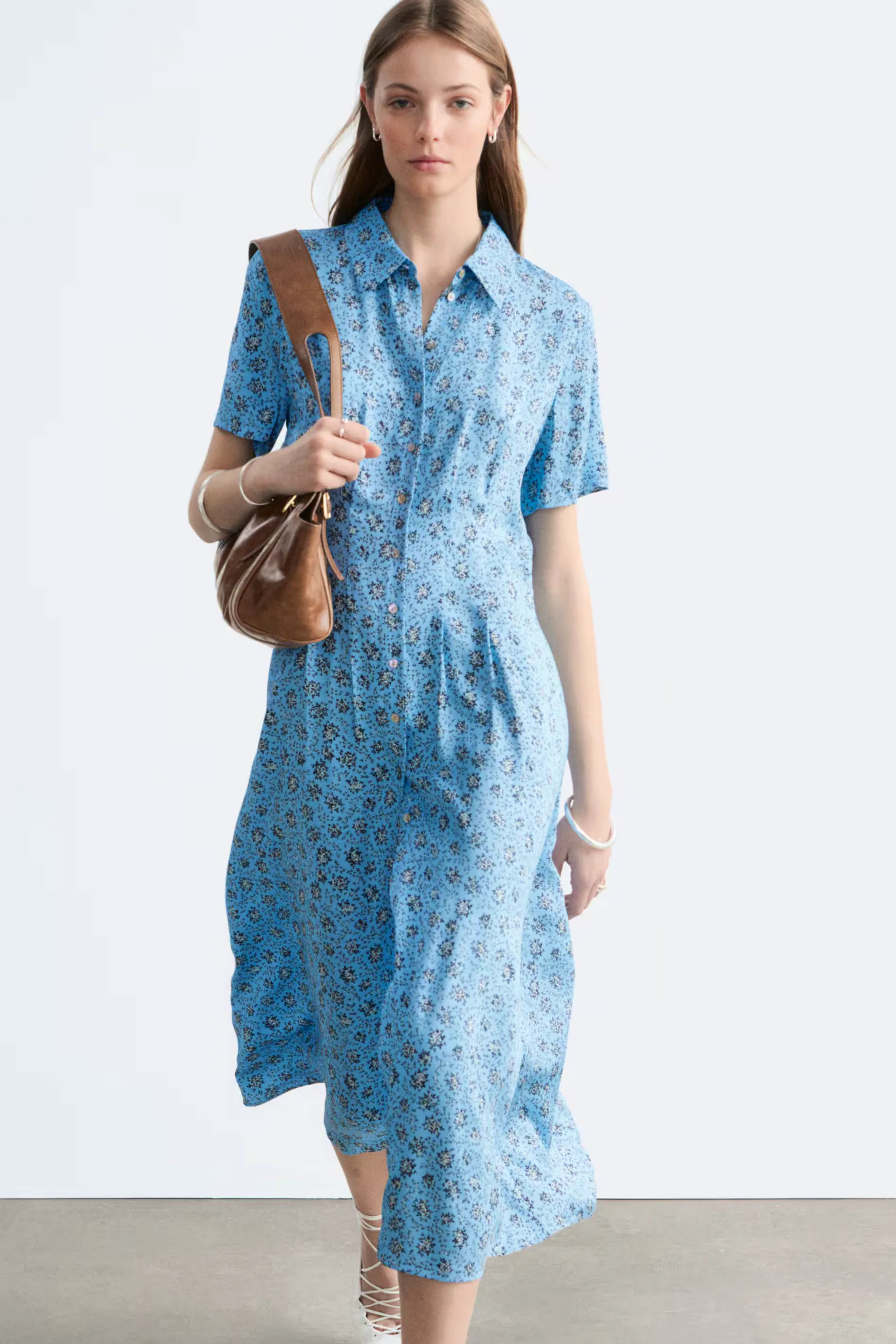 & Other Stories Pleated Waist Shirt Dress, £87