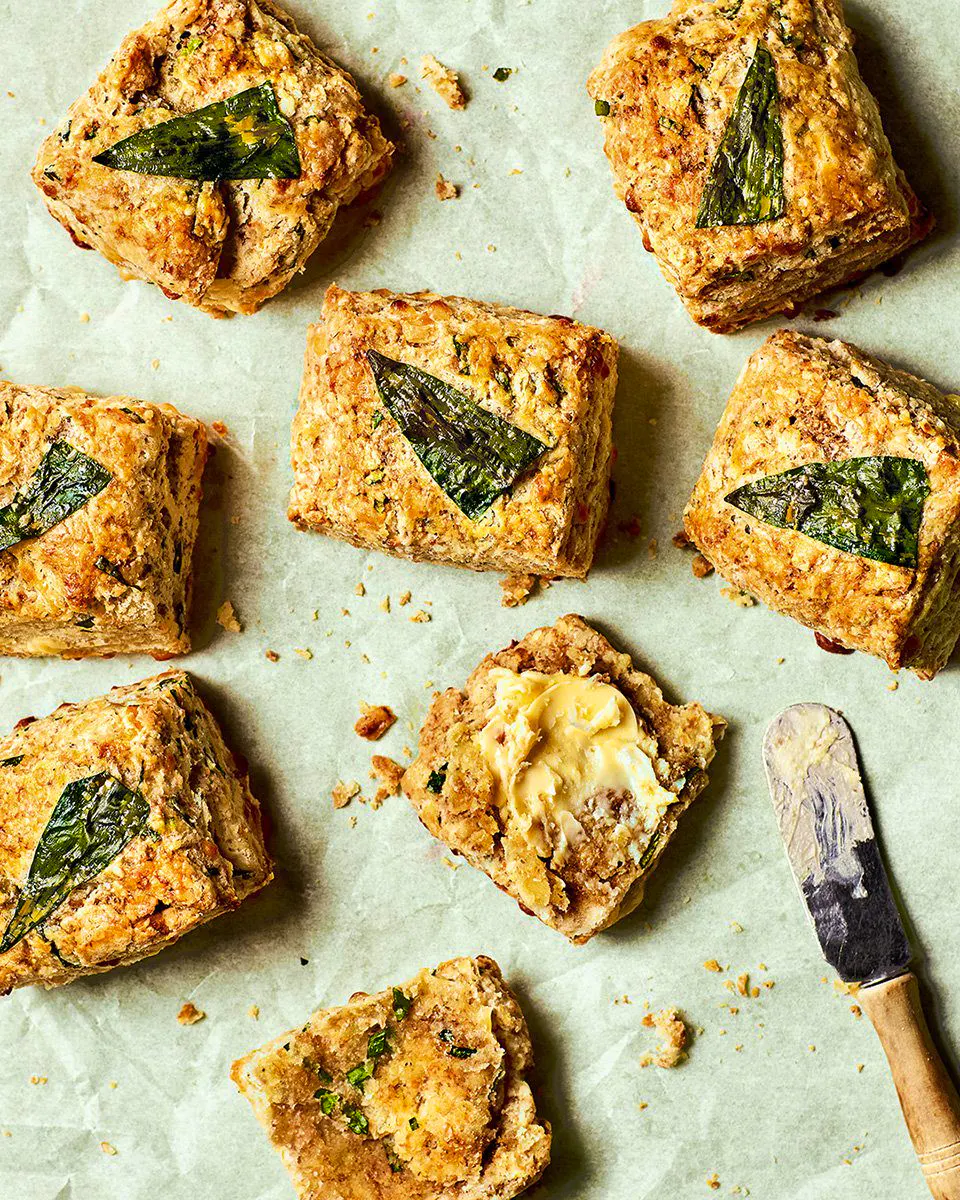 Wild Garlic And Cheddar Scones