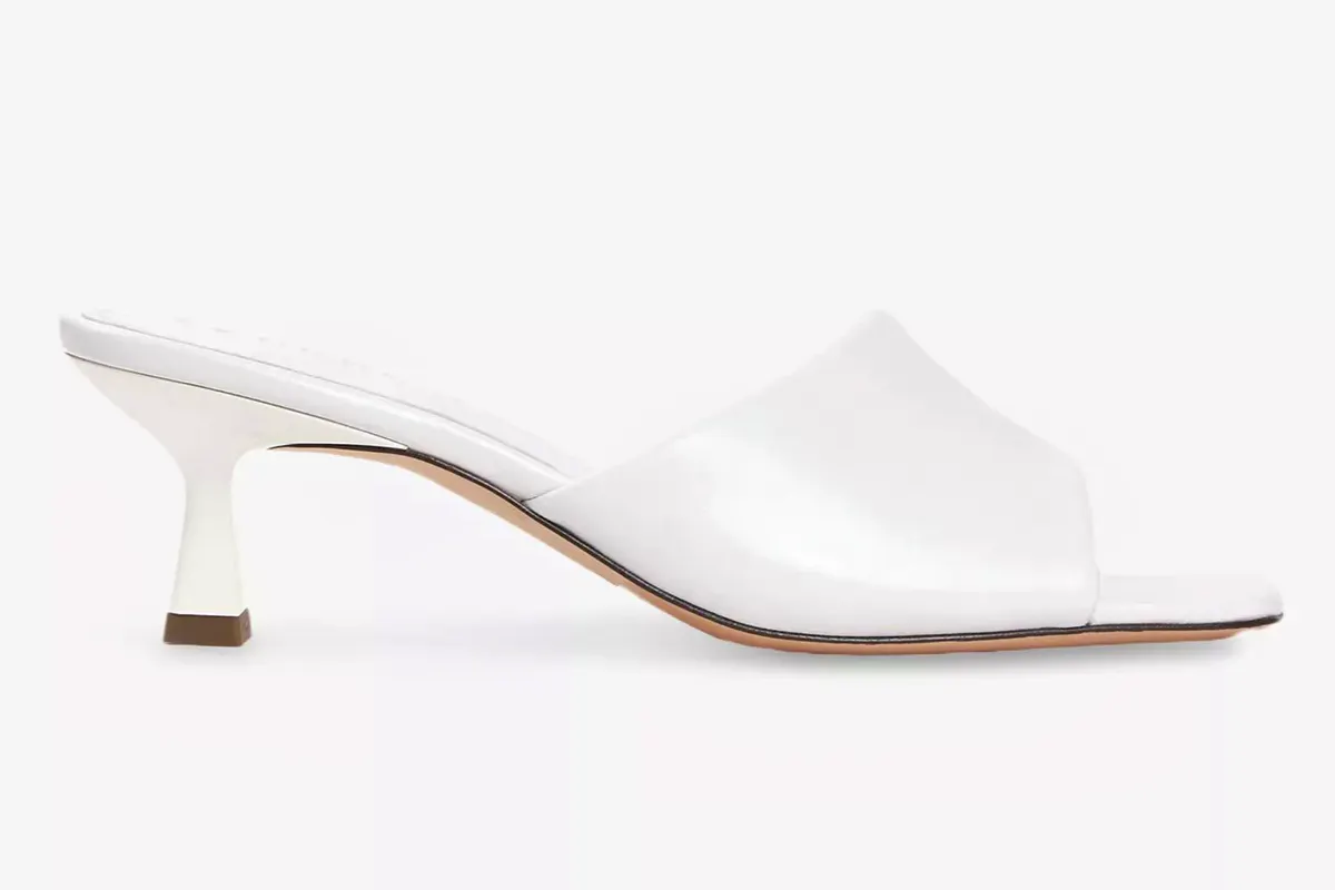 Sandro Square-Toe Leather Heeled Mules, £219