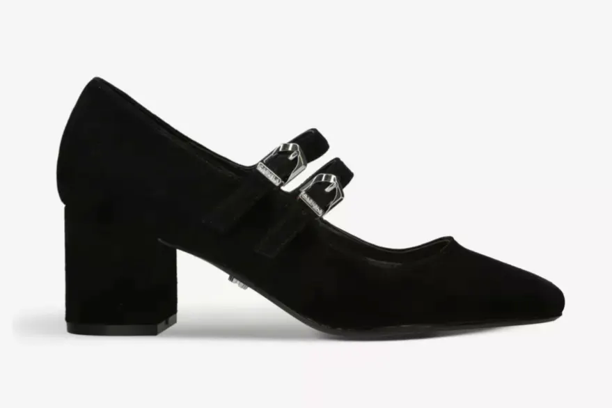 Carvela Harper Front-Buckle Suede Heeled Courts, £59