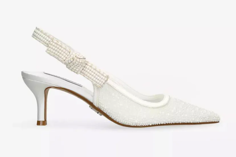 Steve Madden Ensemble Pearl Woven Sling-Back Courts, £140
