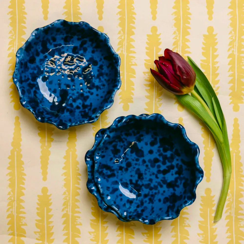 Lamp London Shallow Scalloped Splatterware Bowl, £32