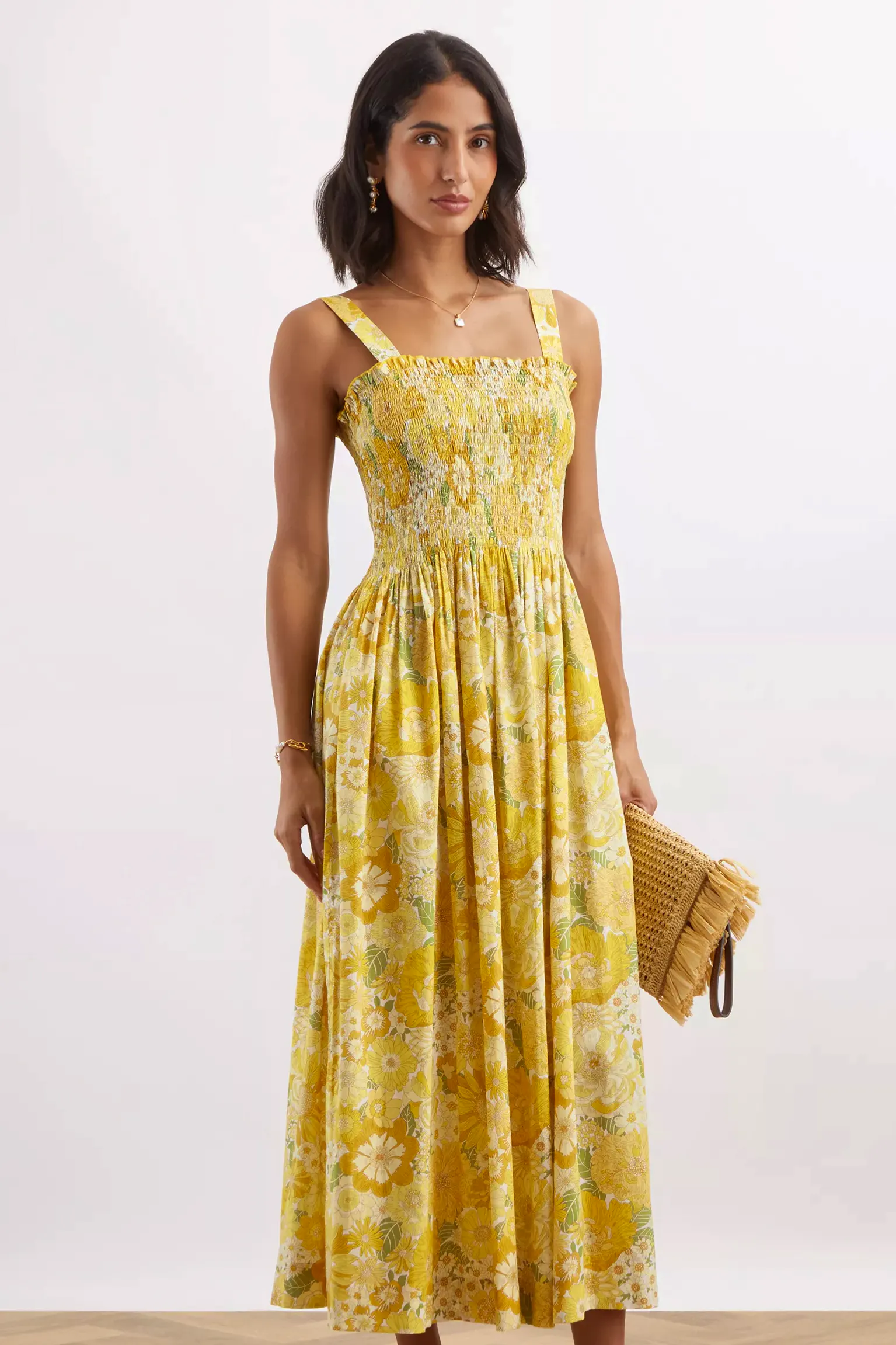 sachin and babi light blue dress Maevora Dress: Orange Poplin Drop Waist