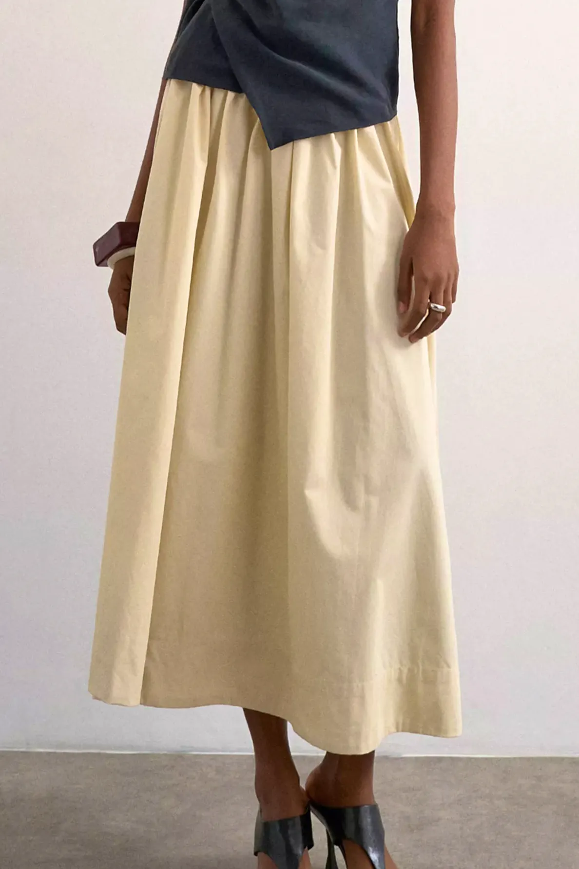 TopShop Buttermilk Drop Waist Saloon Maxi Skirt, £40