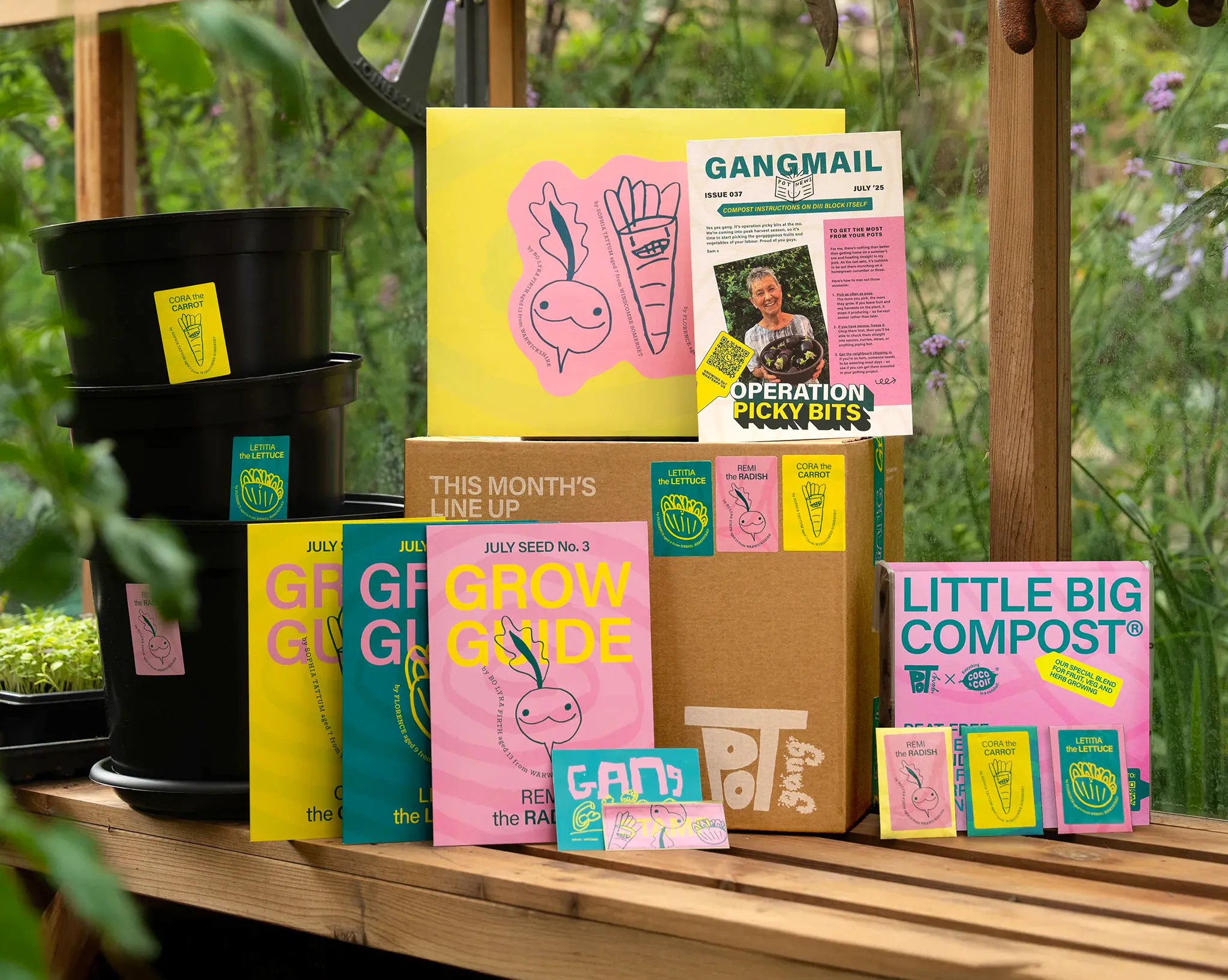 Windowsill Gardening Pot Gang
