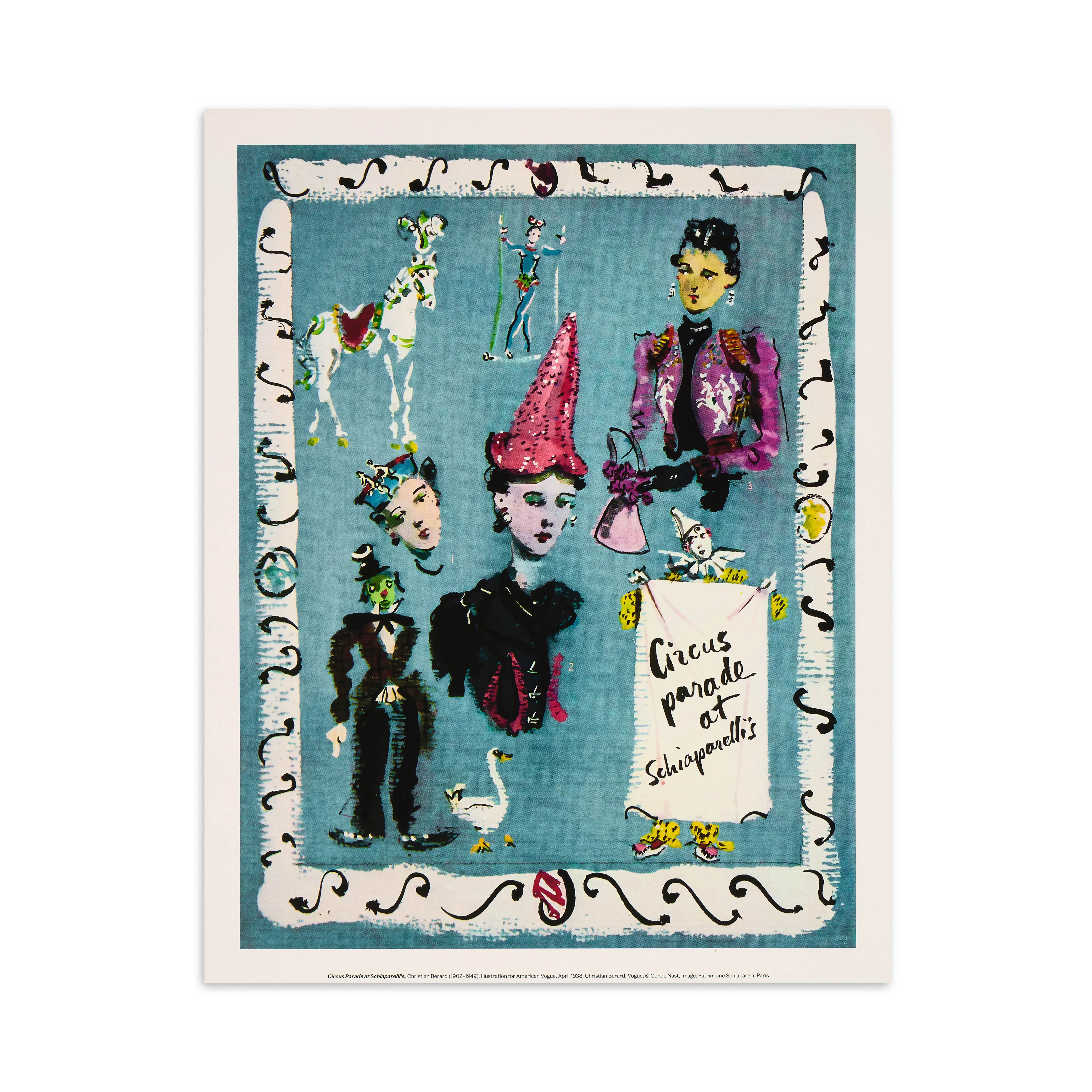 Schiaparelli172080_PRINT LE CIRQUE BERARD 11X14_£15