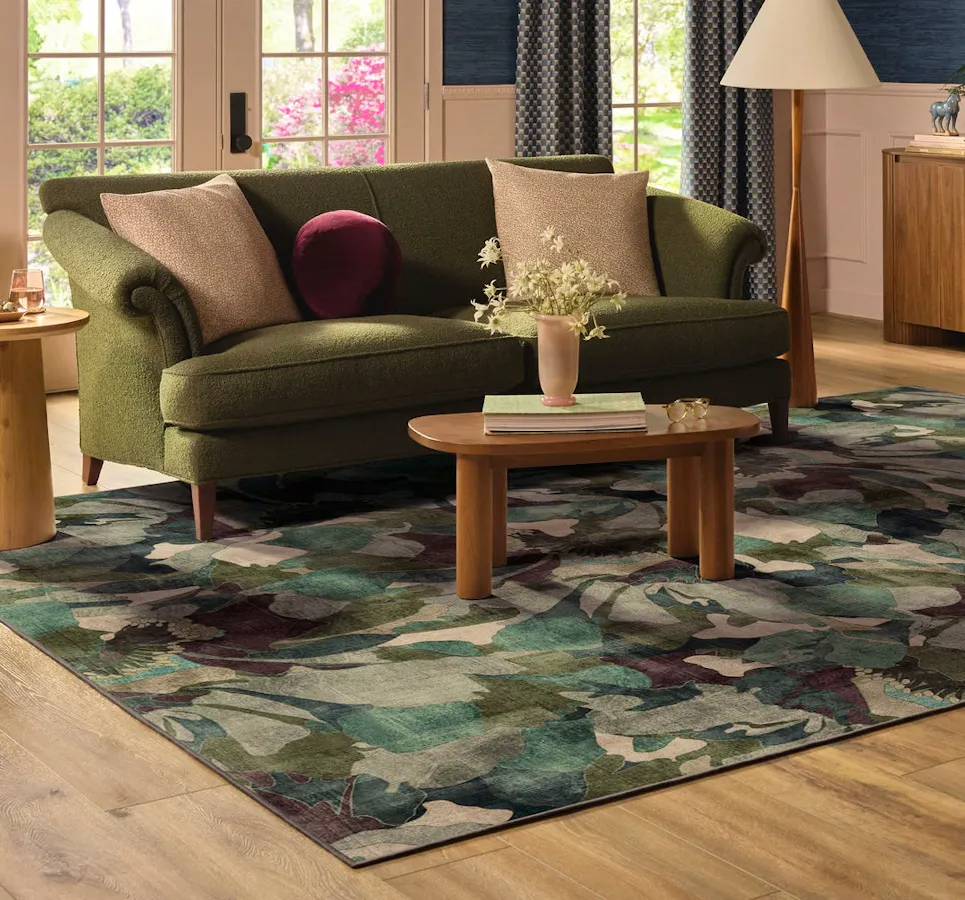 Peony Promenade Aubergine Rug