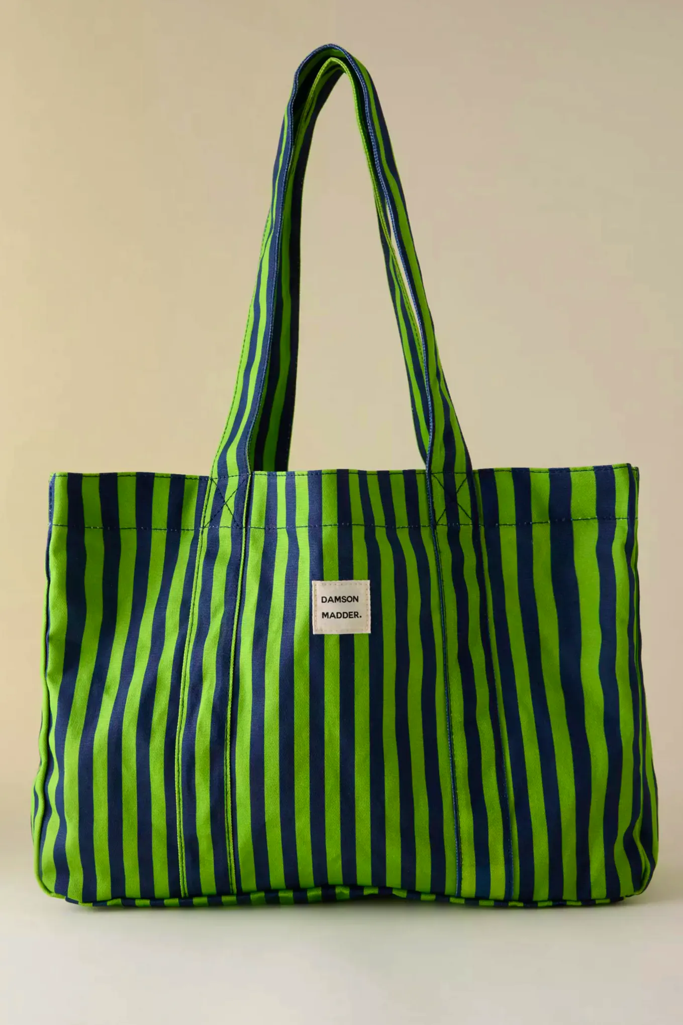 Damson Madder Damson Madder Striped Canvas Tote Bag, £38