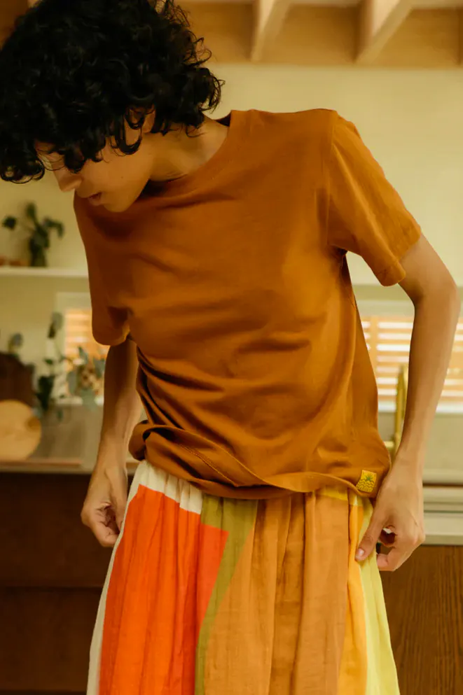 LF Markey Basic Tee Terracotta, £60