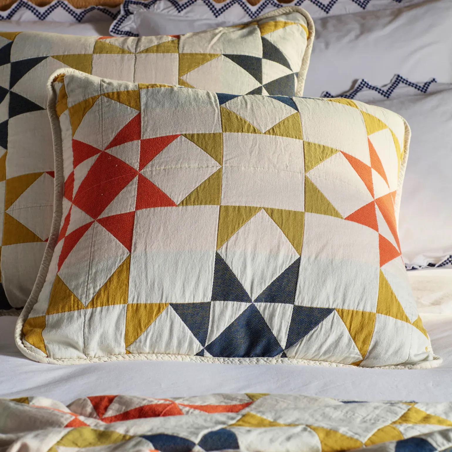 Secret Linen Store Glassette Stella Quilted 100% Cotton Cushion Cover, £39.20