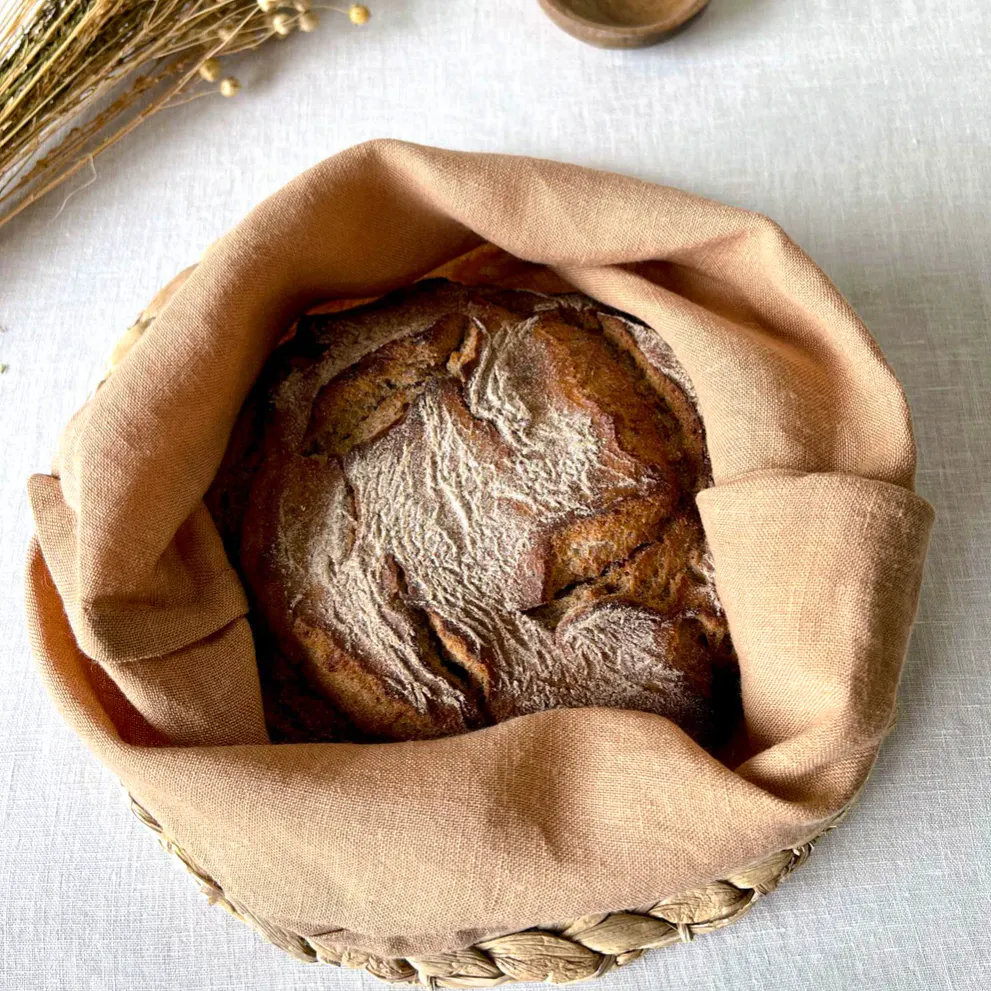 Linen Notes Tan Linen Bread Bag, £17