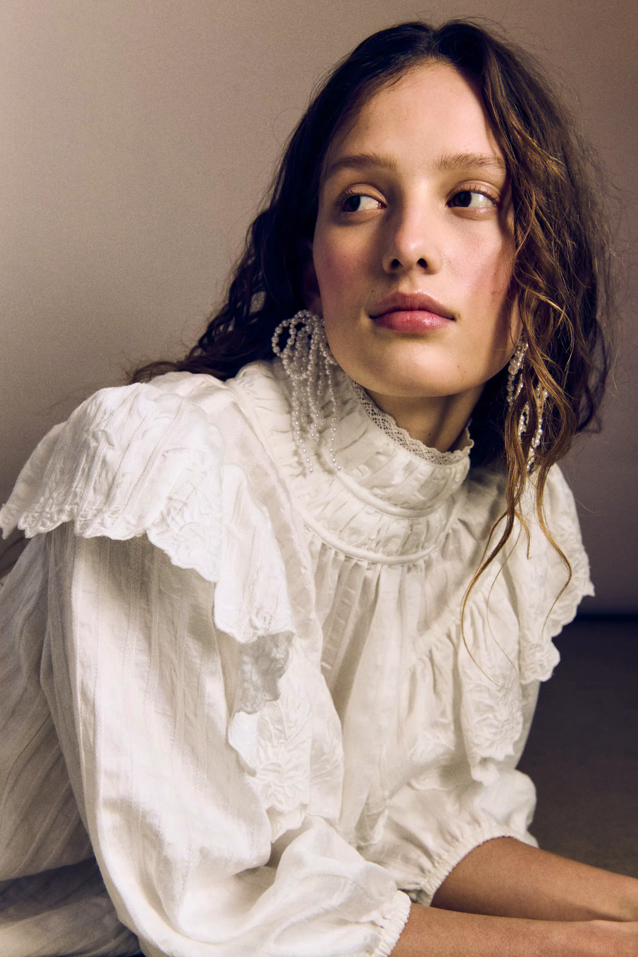 Ruffle Blouse H And M Flounce Trimmed