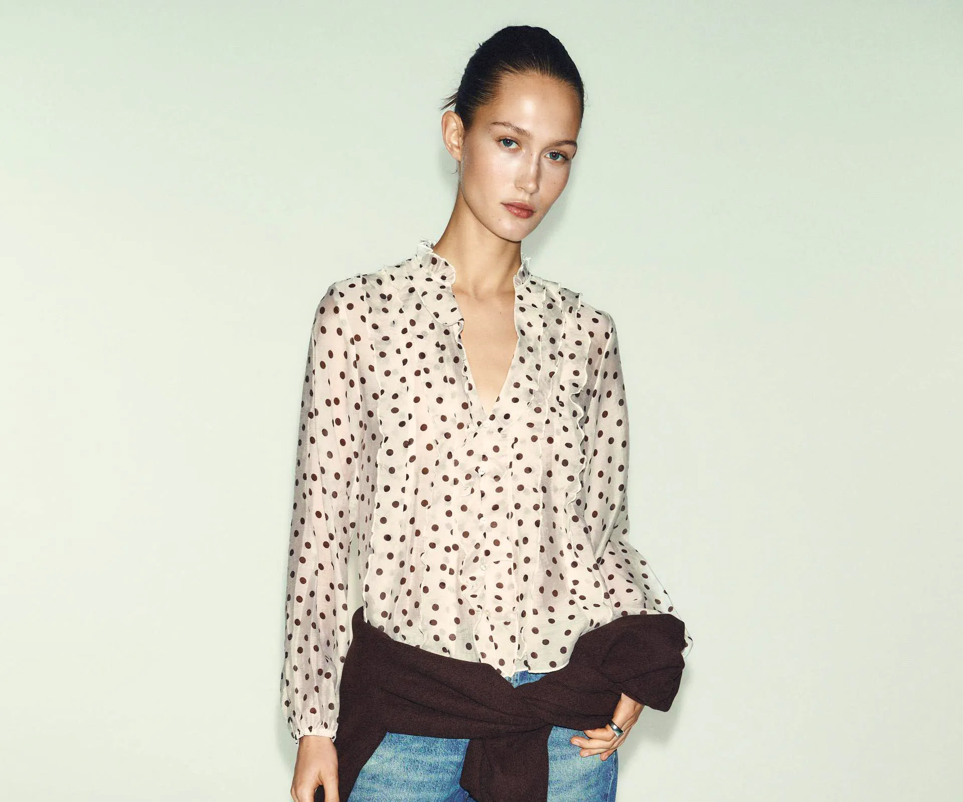Ruffle Blouse Zara Spotted