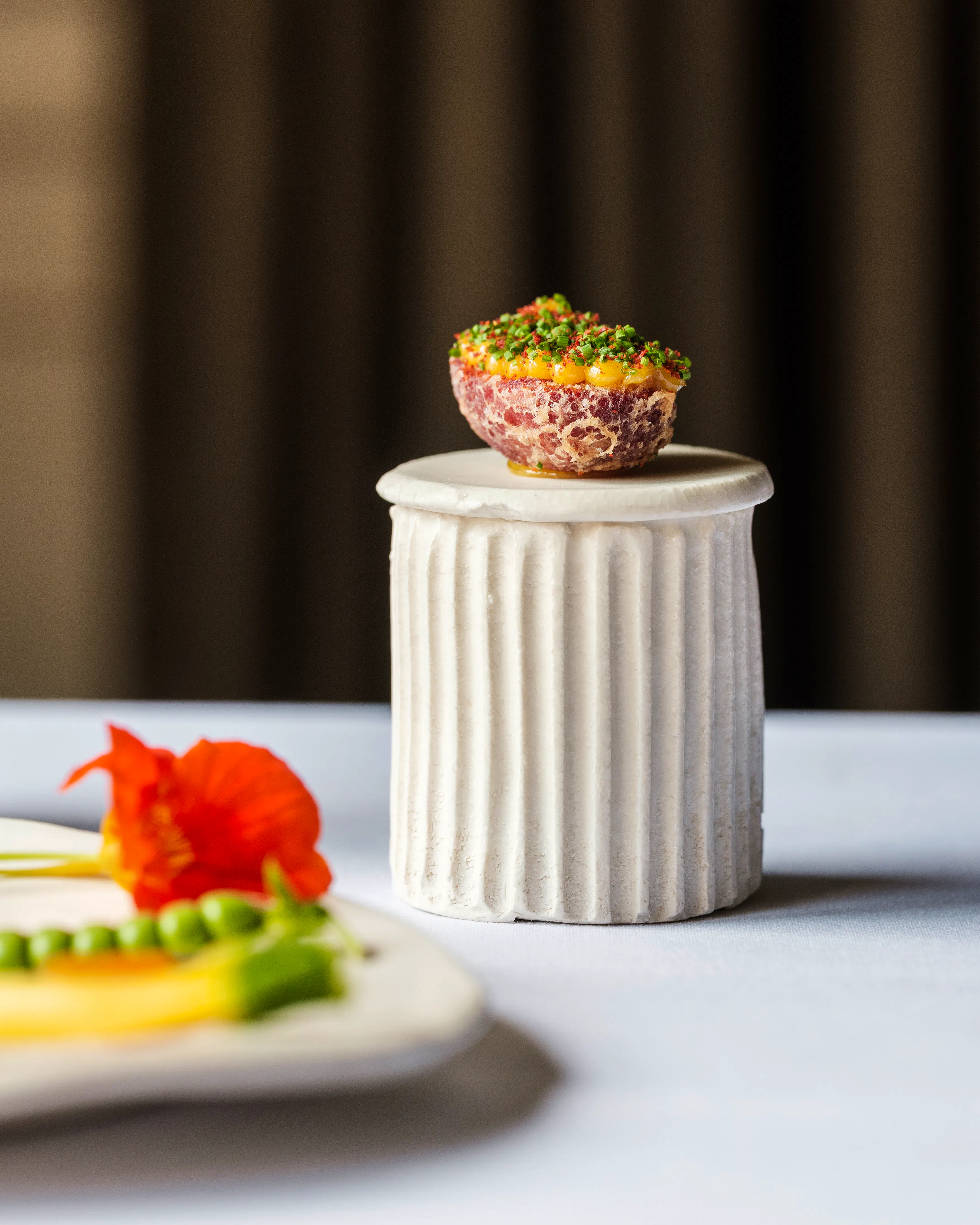 Osip_Tempura Potato, Salted Egg Yolk And Chives_Credit_ Dave Watts