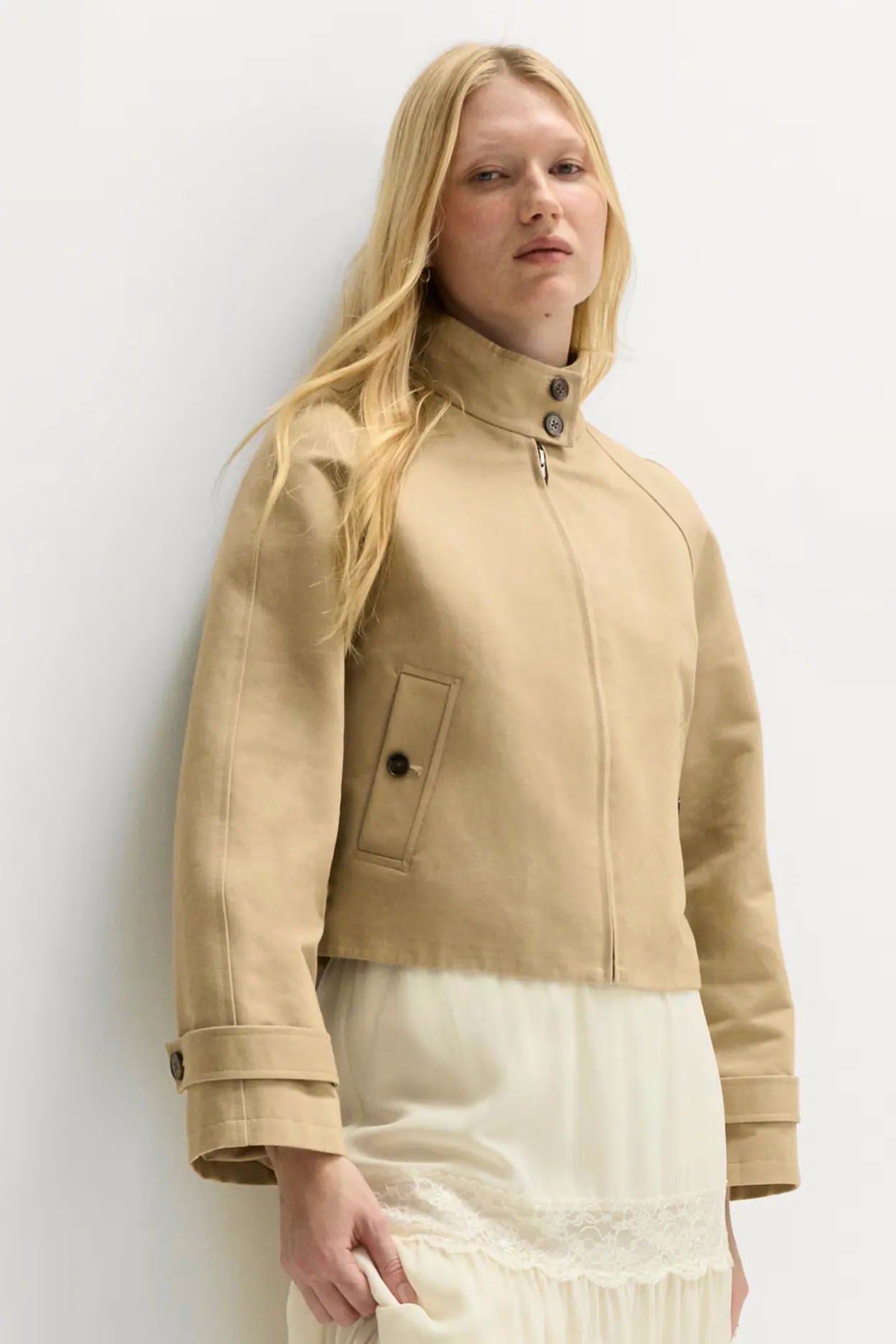 Pure Cotton Cropped Utility Jacket £55