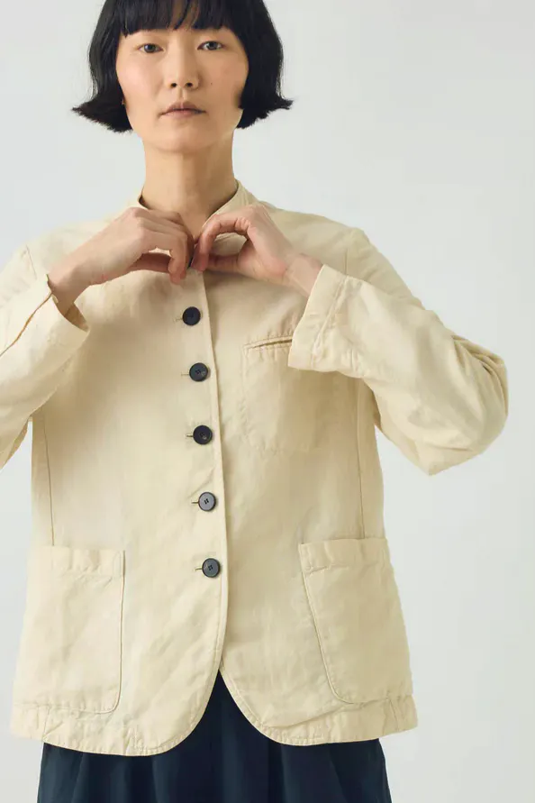 Cotton Linen Neat Jacket £265