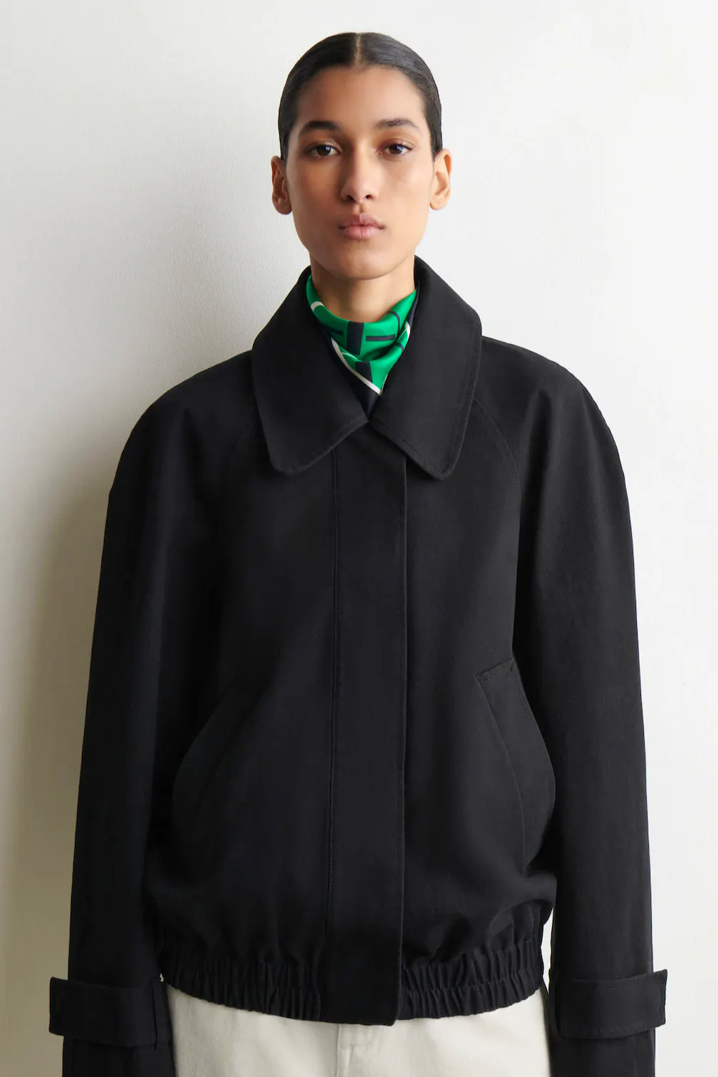 Rounded Cotton Blouson Jacket £119