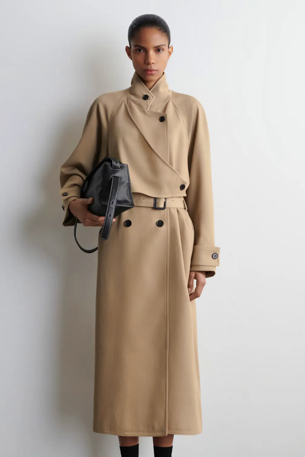 Wrap-Over Wool-Twill Trench Coat £269