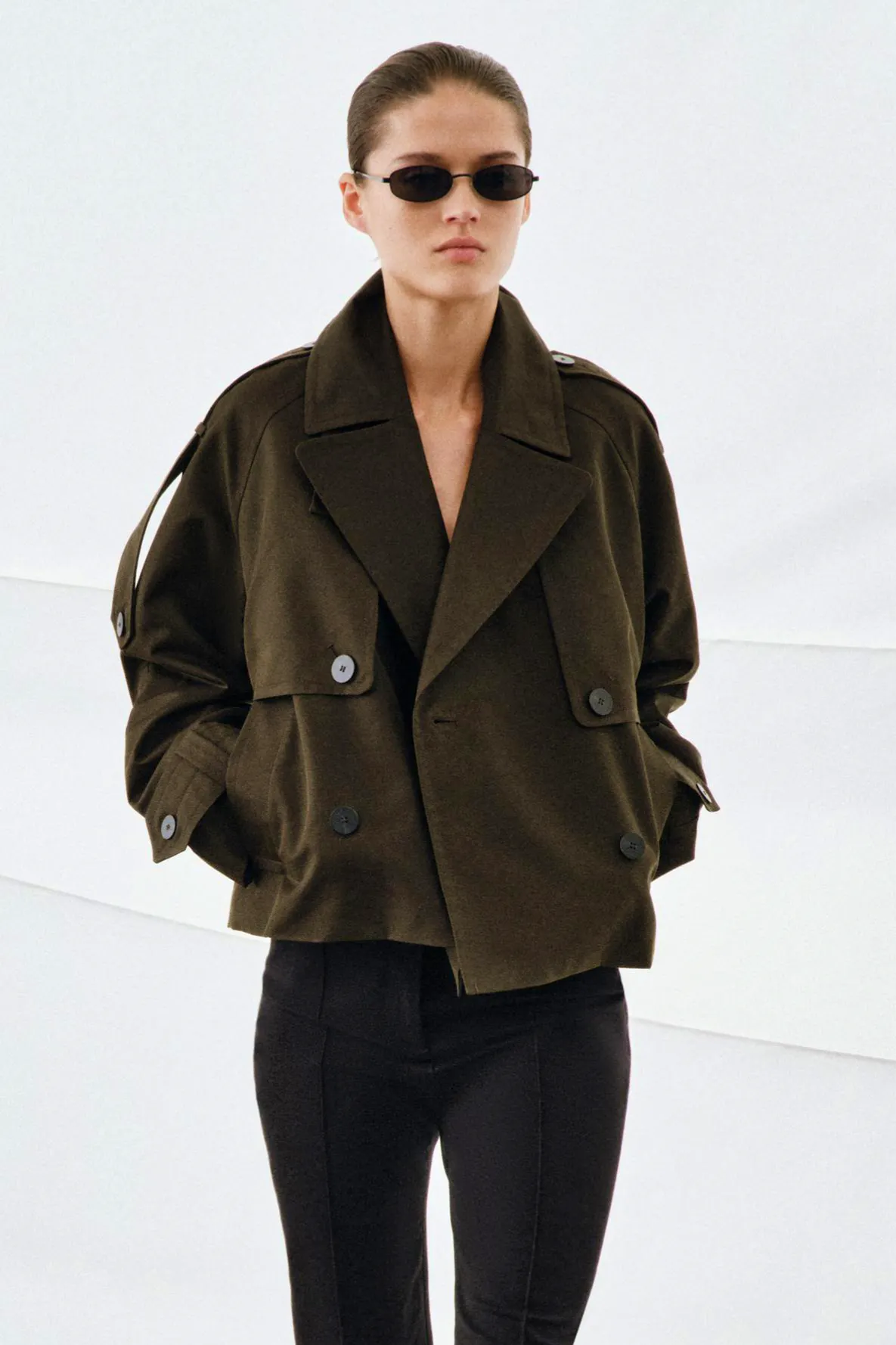Water-Repellent Short Trench Coat ZW Collection £69.99
