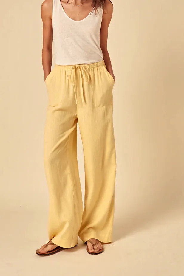 Nobody’s Child Butter Yellow Linen Trousers, £65