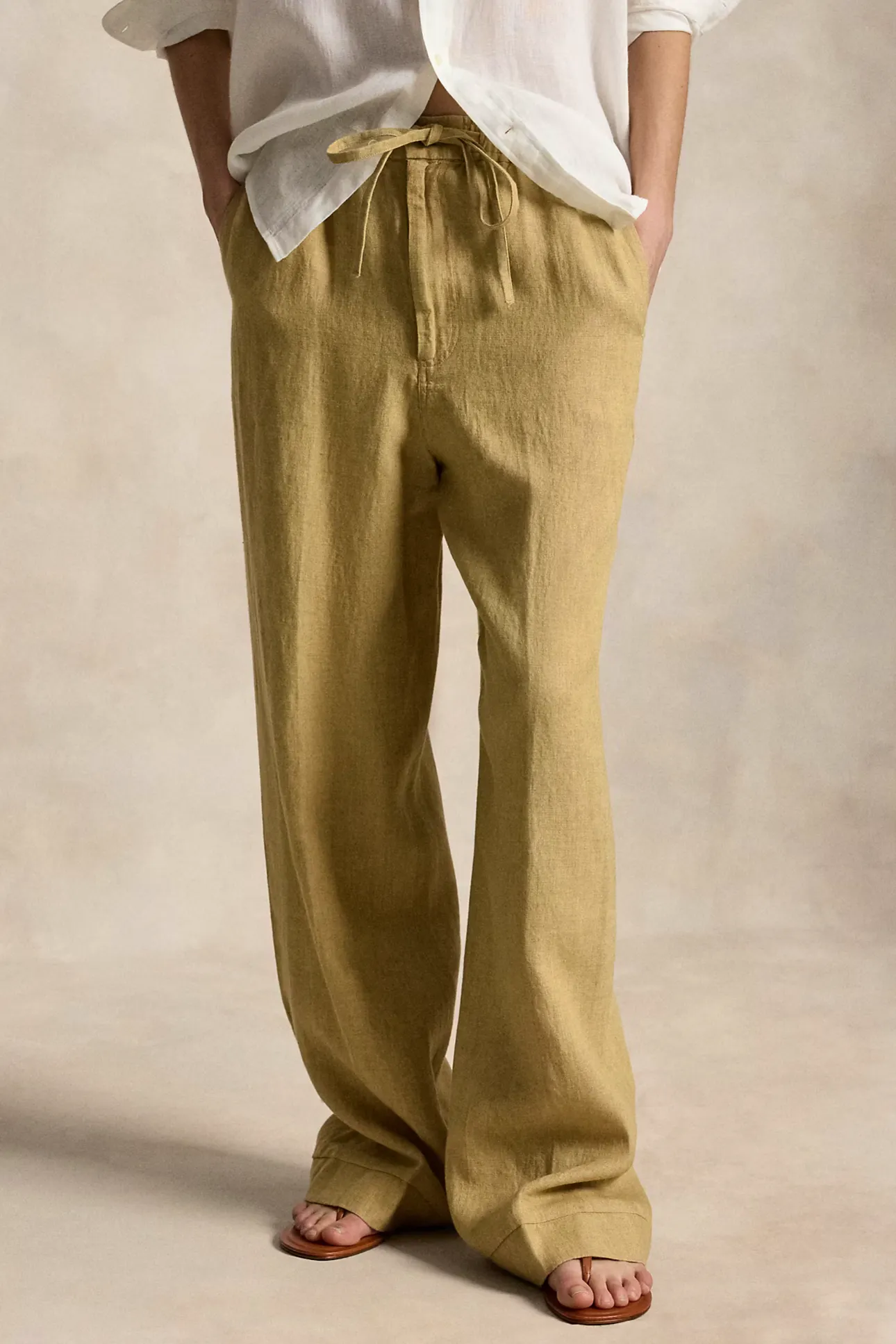 Ralph Lauren Linen Drawstring Trousers, £285