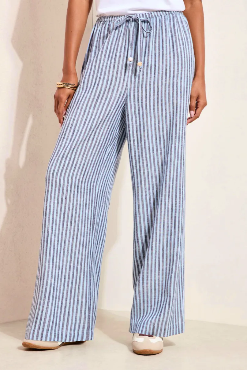 Next Friends Like These Blue Wide Leg Linen Trousers, £30
