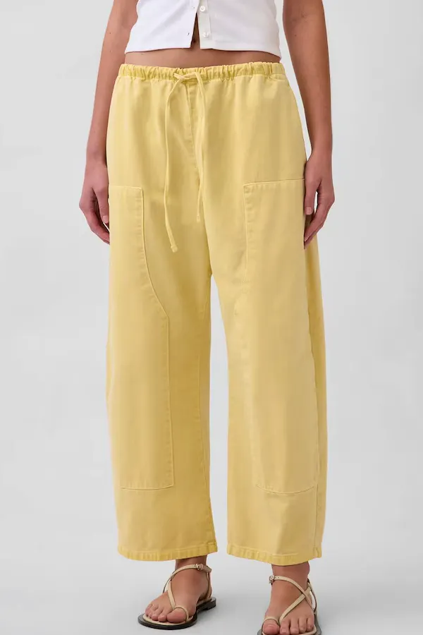 GAP Yellow Easy Double-Knee Barrel Trousers, £60