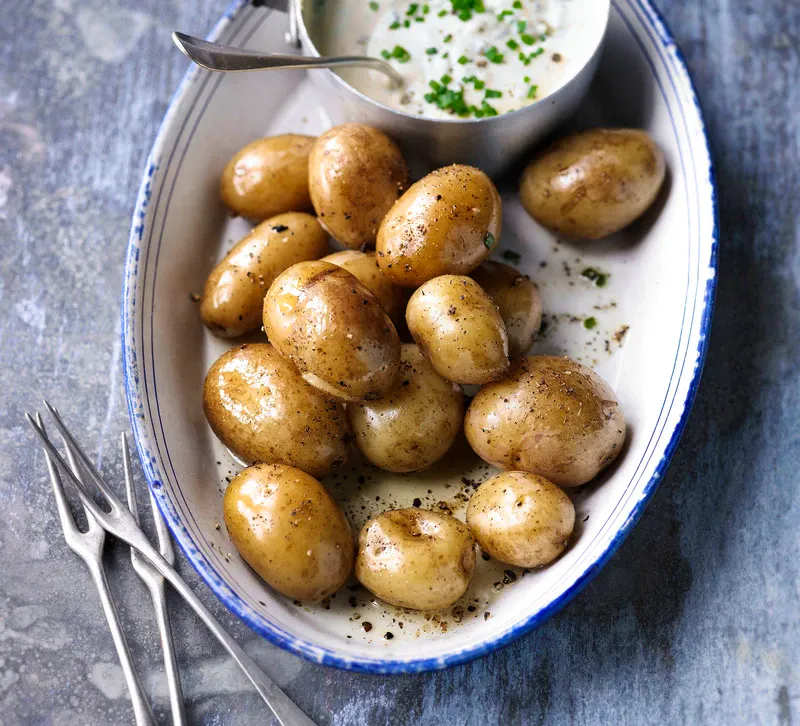 Jersey Royals With Chive Aioli