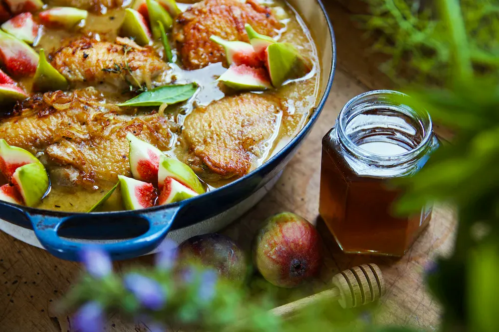 Figs And Honey Chicken With Thyme