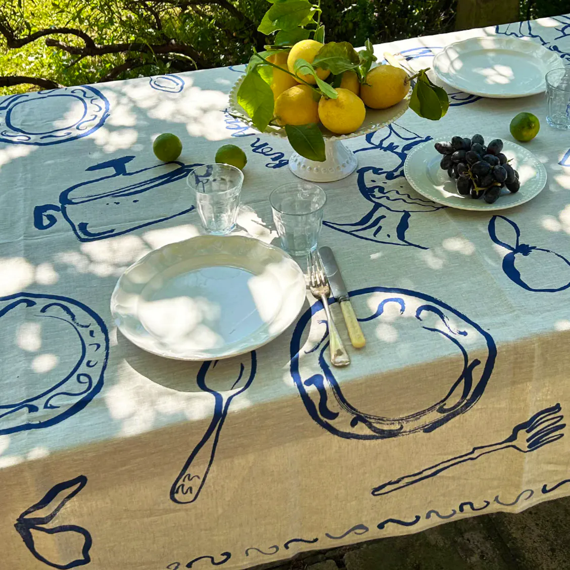 Olivia Sewell Ciao Bella Linen Tablecloth, £180